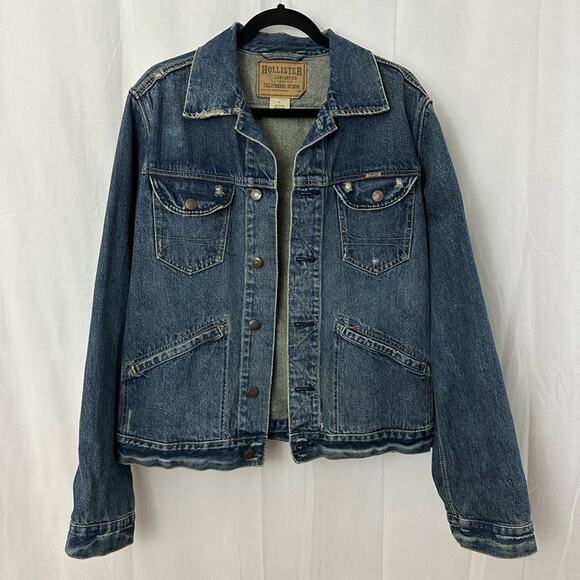 Hollister Sanforized California Denim Jean Jacket Mens Medium - Picture 1 of 6